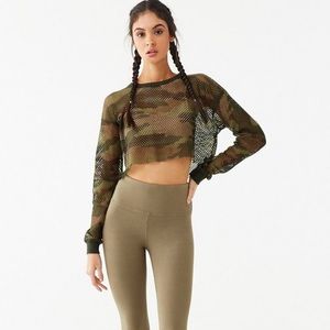 CAMO MESH WORKOUT TOP